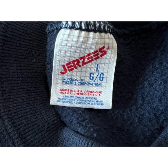 Vintage 90’s Jerzees Impulse Wear Sweatshirt Fall Harvest Pumpkin Large Blue - Picture 6 of 7